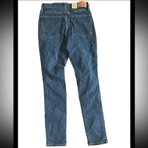 Levi's 721 High Rise Skinny Jeans Womens 29 X 30 Medium Blue Denim Distressed 8 - Picture 2 of 8